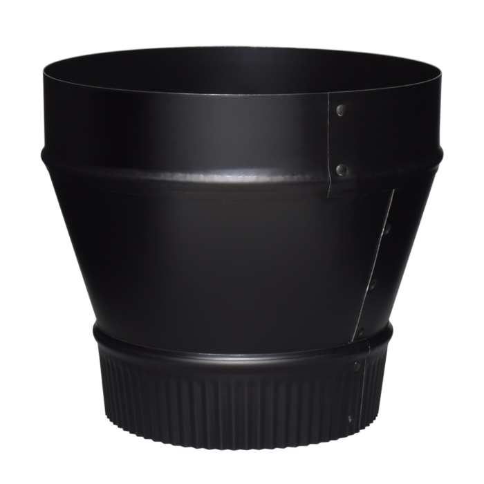 Imperial 8-in to 6-in Black Stove Pipe Reducer