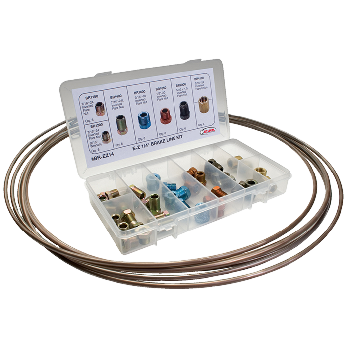 S.U.R.&R BR-EZ14 1/4 in 25 ft Natural 40-Piece Brake Line Kit
