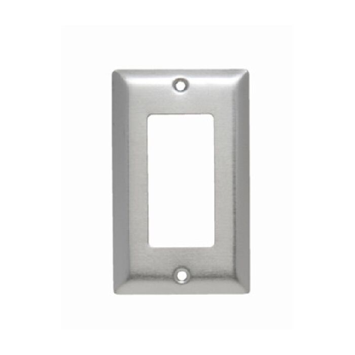 Pass & Seymour 1-Gang 302/304 Stainless Steel Wall Plate, 1 Decorator Opening