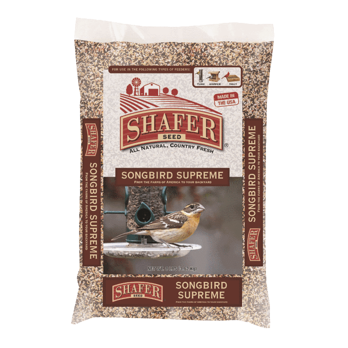 Shafer Seed® 51042 8 lb Bag Songbird Supreme Sunflower Seed