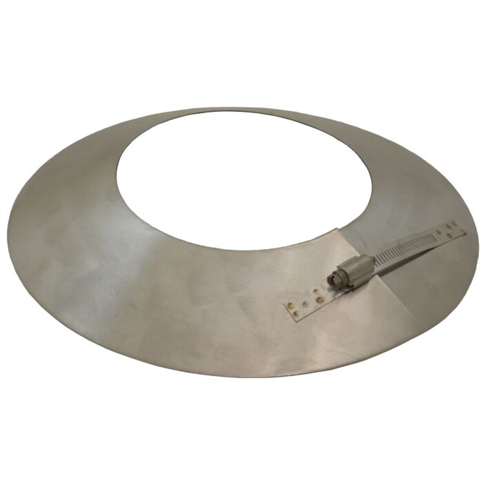 6 in Stainless Steel Stove Pipe Storm Collar
