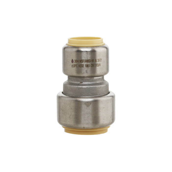 Boshart Industries CTS Push Fit Reducing Coupling 1 in. x 3/4 in. Stainless Steel