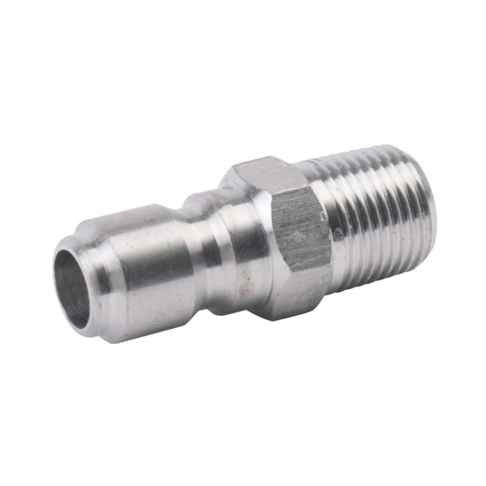 3/8" Quick Connect x 3/8" Male NPT Stainless Steel Plug