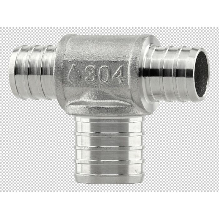 Boshart Industries Tee 3/4 x 3/4 x 1 in Crimp PEX Pipe Reducing Tee
