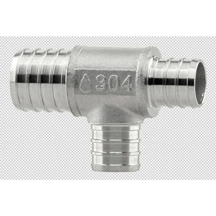 Boshart Industries Tee 1 x 3/4 x 3/4 in Crimp PEX Pipe Reducing Tee