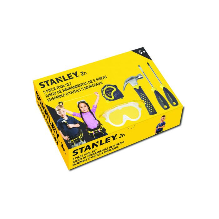 Stanley Jr. Hard Steel And Rubber 5+ 5 Pieces 5-Piece Tool Toy Set