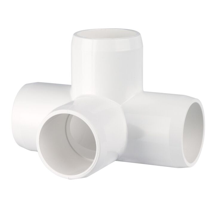 Circo Innovations 1 in PVC Furniture Grade 4-Way Side Outlet Tee
