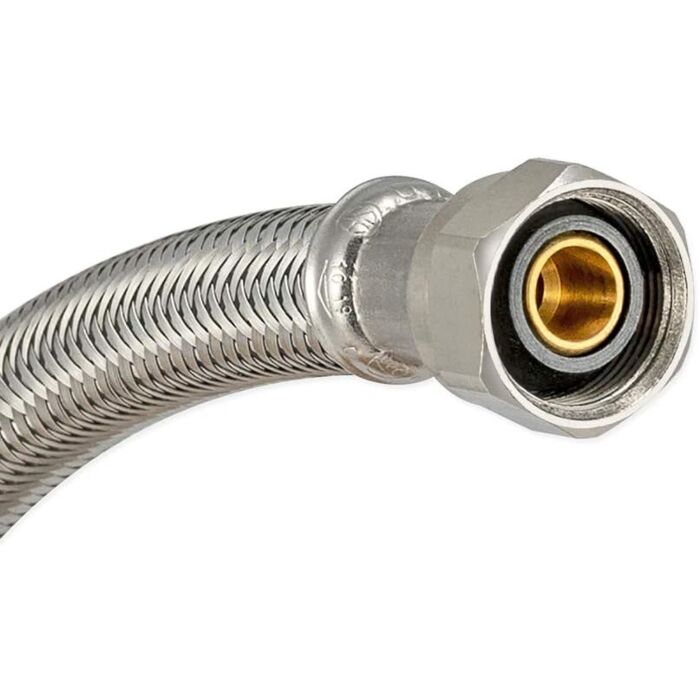 Eastman 48089 Closet/Toilet Connector - 16 Inch Water Supply Line With Brass Fittings