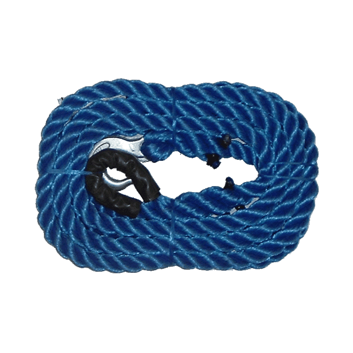 Custom Rope 20 ft 1 Hook and 1 Loop 12500 lb Tow Rope
