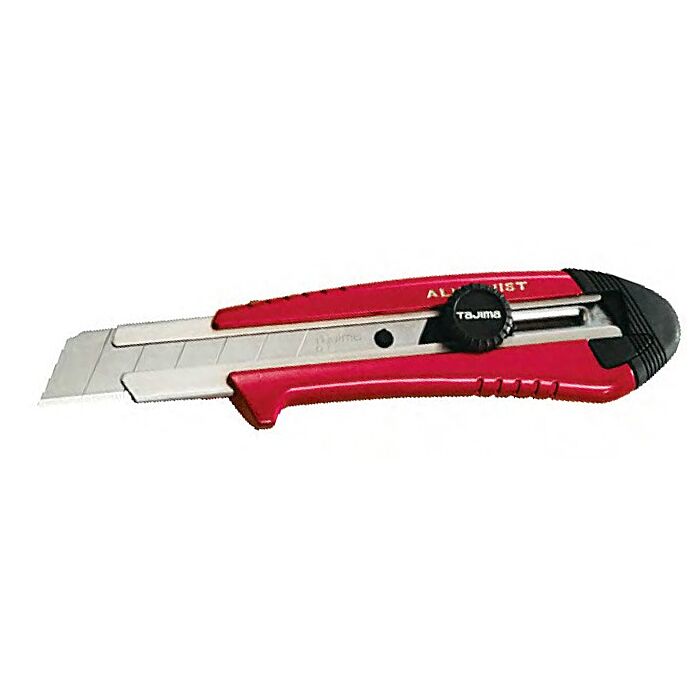 TAJIMA TOOL Rock Hard Aluminist®, dial lock blade lock, 3 x Rock Hard Blade™, red