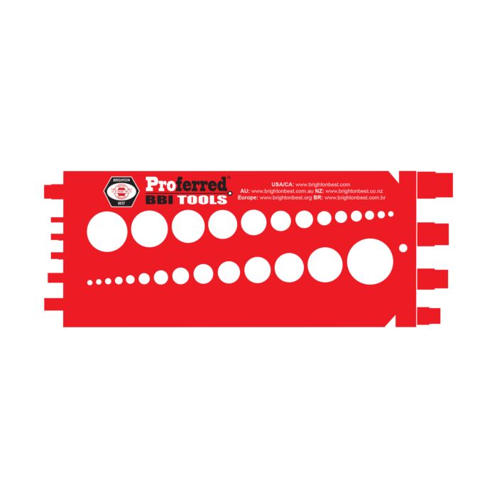 Brighton-Best Plastic Red Bolt And Screw Gauge