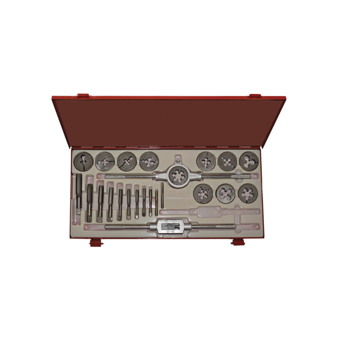 Alfa Tools 24PC CARBON STEEL METRIC TAP&ROUND DIE SET