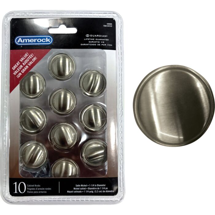 Amerock Everyday Heritage Round Satin Nickel Cabinet Knob (10-Pack)