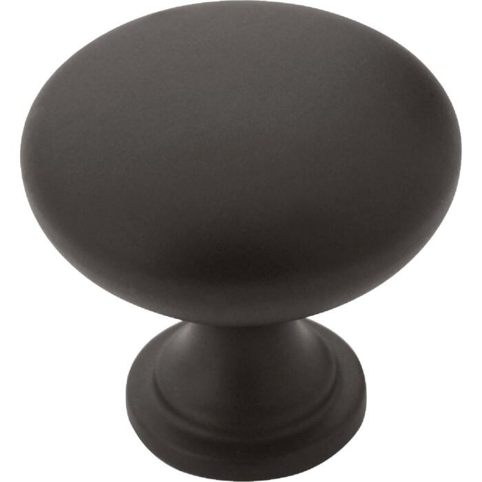 Amerock Edona Round Cabinet Knob (Matte Black - 10pk) 1-1/4 in.