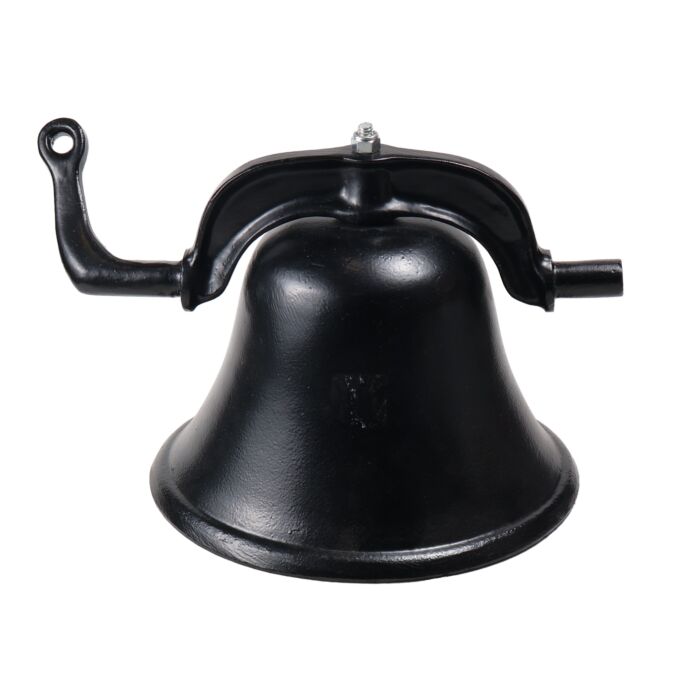 Temple Aluminum 9 in Aluminum Black Farm Bell
