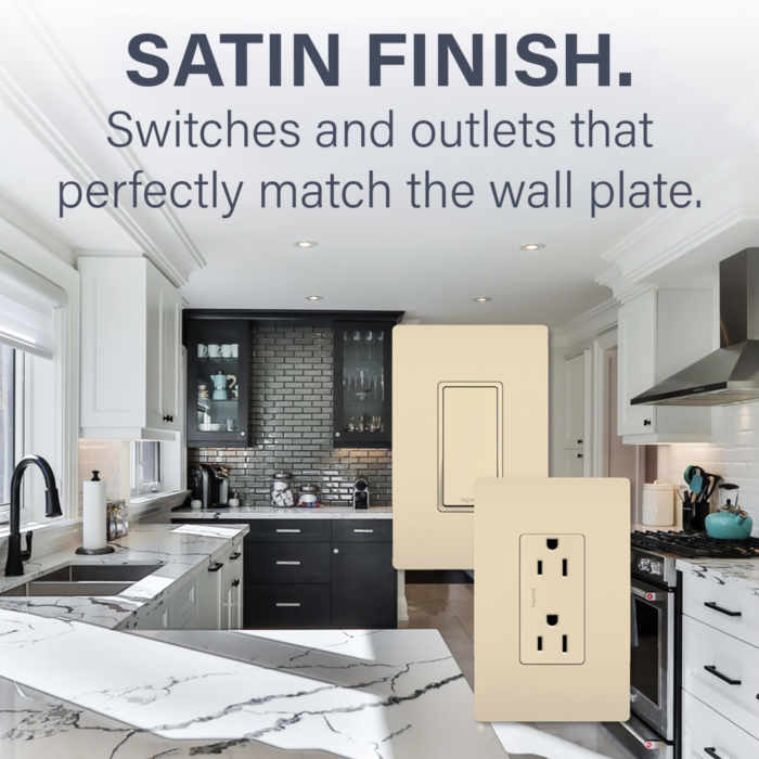 Pass & Seymour radiant® 15A 3-Way Switch, Ivory