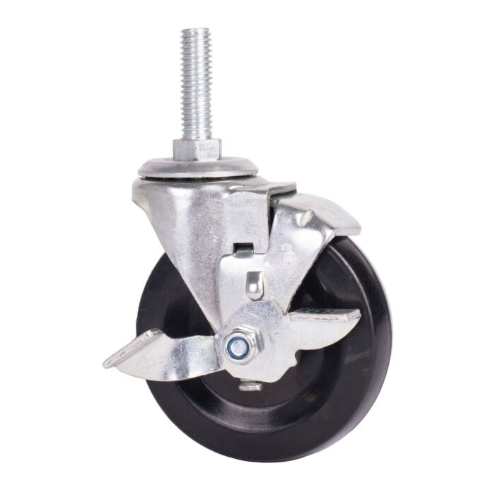 World Casters & Equipment Manufacturing 110 lb 3 in Soft Rubber Swivel Caster