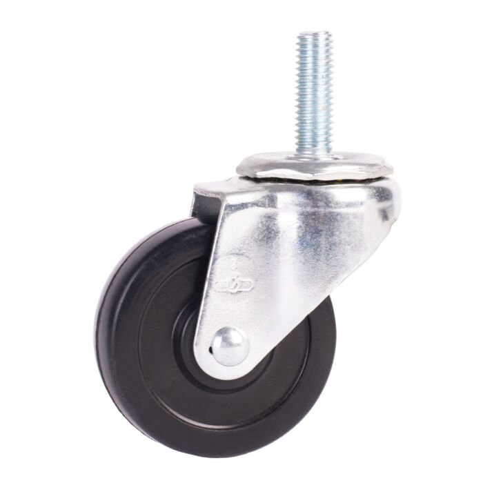 World Casters & Equipment Manufacturing 110 lb 3 in Soft Rubber Swivel Caster