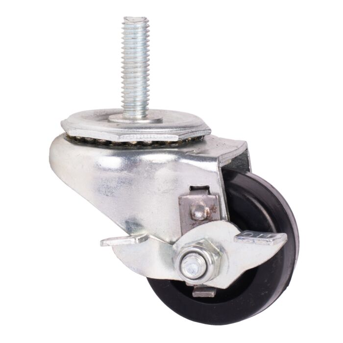 World Casters & Equipment Manufacturing 110 lb 2 in Soft Rubber Swivel Caster