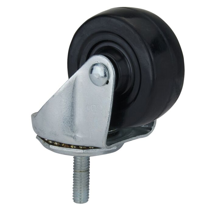 World Casters & Equipment Manufacturing 120 lb 2-1/2 in Soft Rubber Swivel Caster