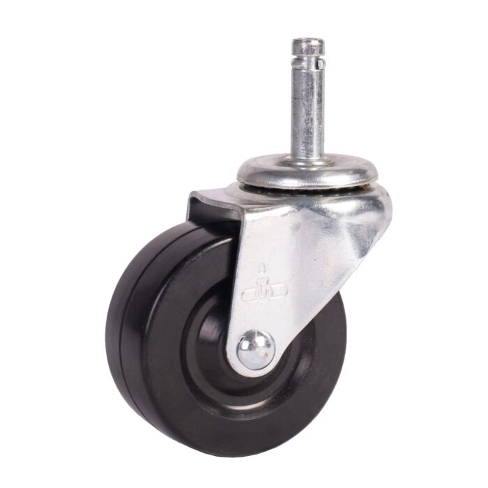 World Casters & Equipment Manufacturing 150 lb 3 in Soft Rubber Swivel Caster