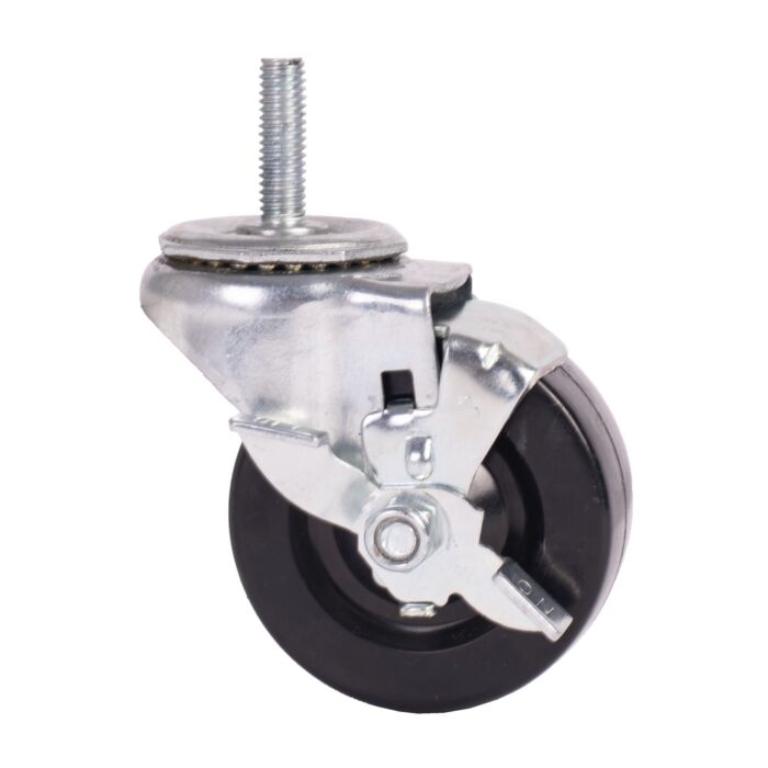 World Casters & Equipment Manufacturing 150 lb 3 in Soft Rubber Swivel Caster