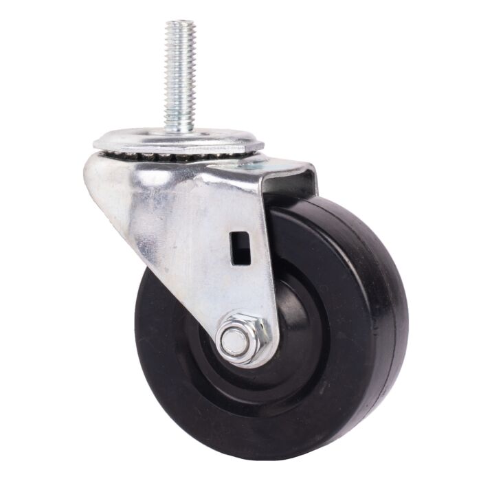 World Casters & Equipment Manufacturing 150 lb 3 in Soft Rubber Swivel Caster