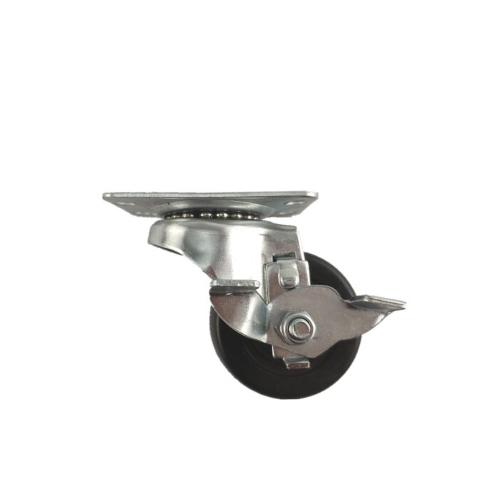 World Casters & Equipment Manufacturing 150 lb 2 in Hard Rubber Swivel Caster