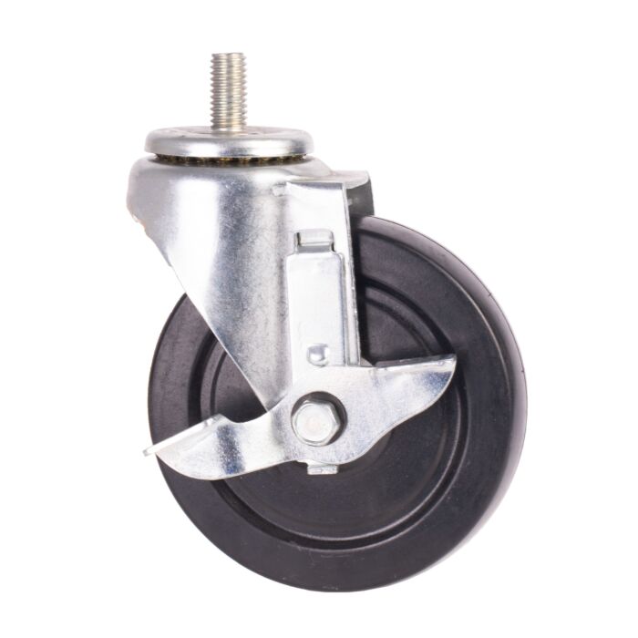 World Casters & Equipment Manufacturing 280 lb 5 in Hard Rubber Swivel Caster