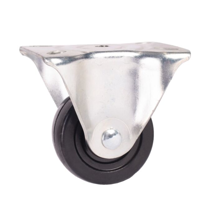 World Casters & Equipment Manufacturing 150 lb 3 in Soft Rubber Rigid Caster