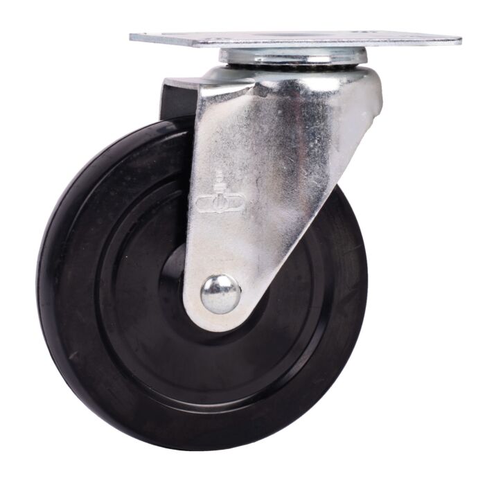 World Casters & Equipment Manufacturing 200 lb 5 in Soft Rubber Swivel Caster