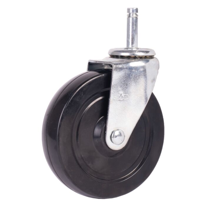 World Casters & Equipment Manufacturing 200 lb 5 in Soft Rubber Swivel Caster