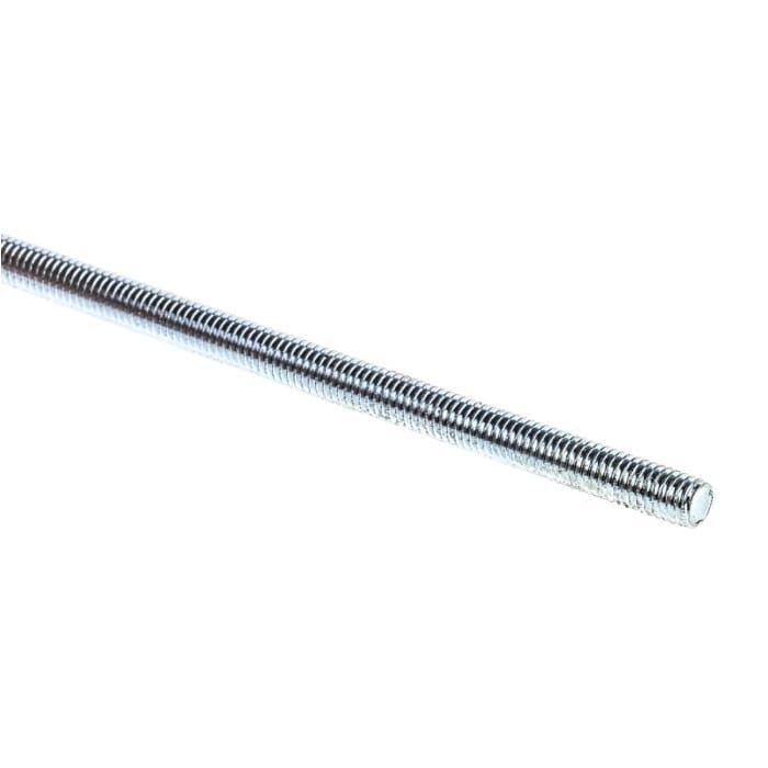 All America Threaded Products® M10 1 M Steel Zinc Plated Threaded Rod
