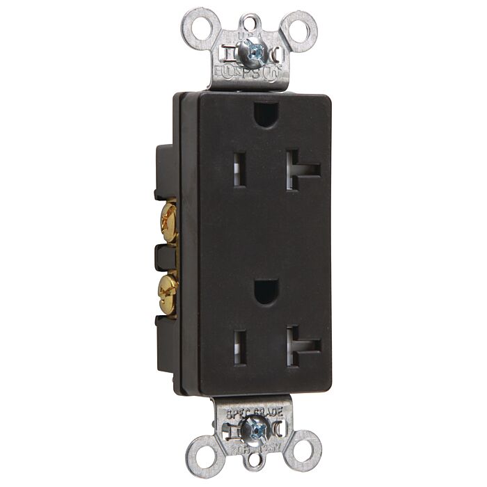 Pass & Seymour 125 V 20 A NEMA 5-20R Tamper-Resistant Decorator Duplex Receptacle