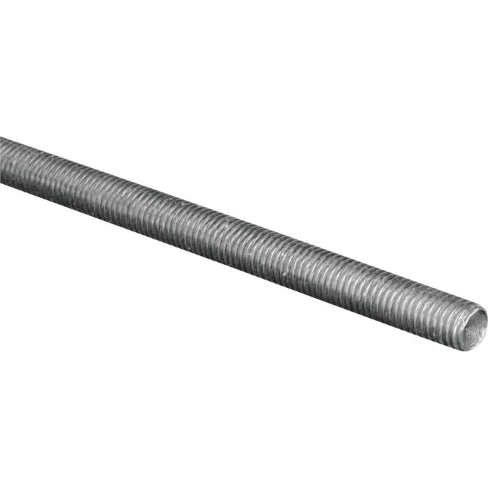 HILLMAN Hillman Steelworks 7/16 In. x 2 Ft. Steel Threaded Rod