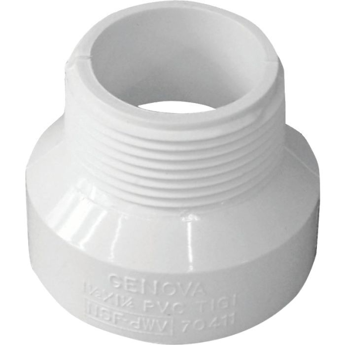 IPEX 192860 PVC WHT 1 1/4X1 1/2" MALE ADPT HXMPT WHT CANPLAS