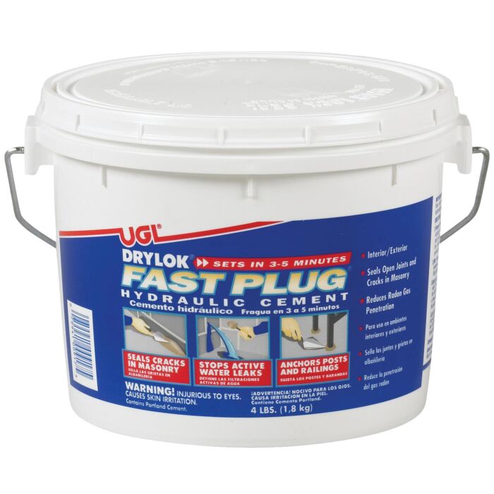 United Gilsonite Laboratories Drylok Fast Plug Hydraulic Cement 4 lb. Gray