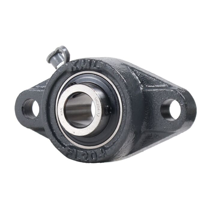 KML Standard  2 Bolt Flange  Bearing, 3/4" Set Screw Lock, Extended Race UCFL20412