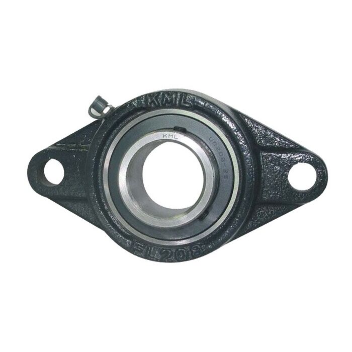 KML Standard  2 Bolt Flange  Bearing, 1" Set Screw Lock, Extended Race UCFL20516