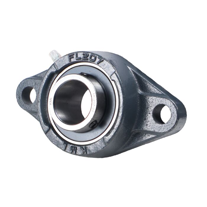 KML Standard  2 Bolt Flange  Bearing, 1-3/8" Set Screw Lock, Extended Race UCFL20722