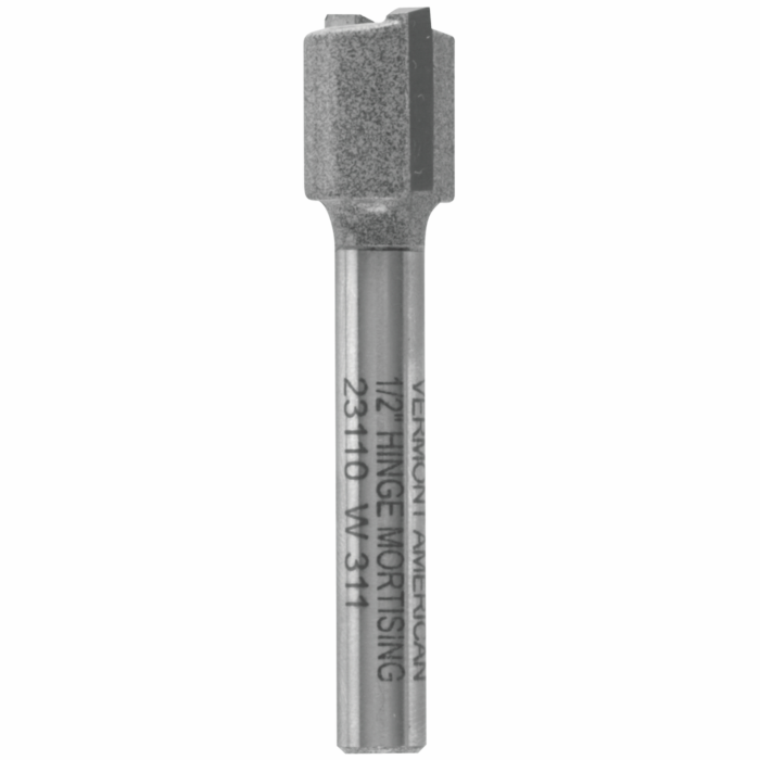 Vermont American 1/2 In. x 1/2 In. Carbide-Tipped Hinge Mortising Bit