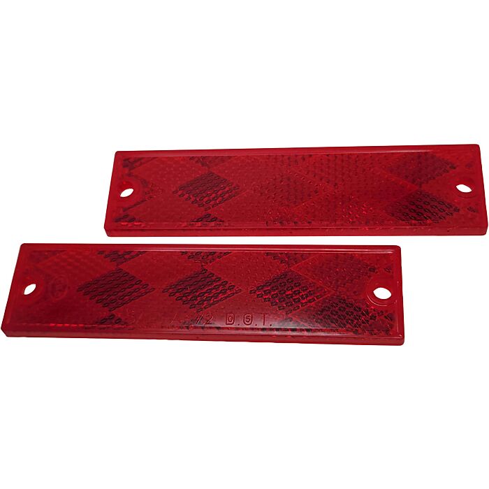 Peterson Compact Rectangular Reflector (Red - 2pk)