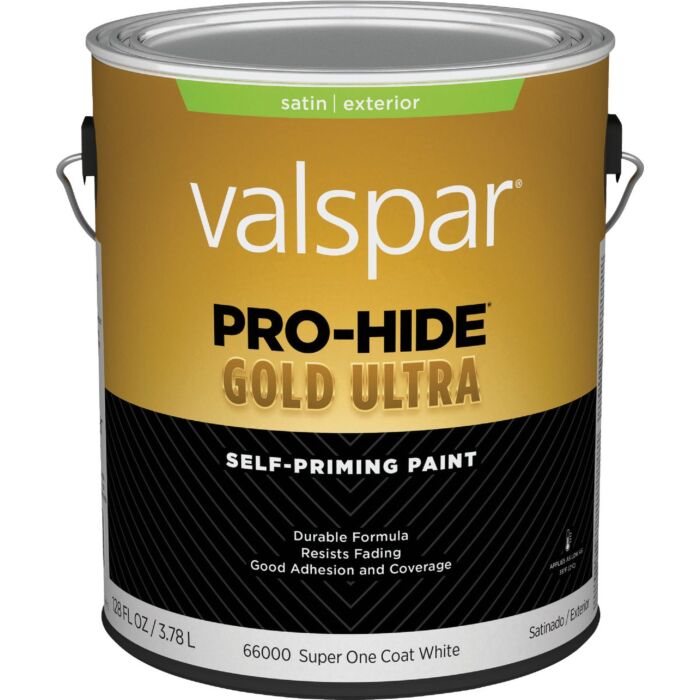 Valspar Pro-Hide Gold Ultra Latex Self-Priming Exterior Paint (Satin - White) 1 gal