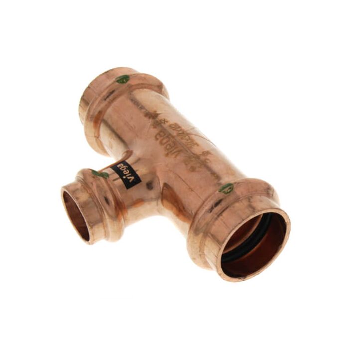 3/4 x 3/4 x 1/2 in Copper Pipe Reducing Tee