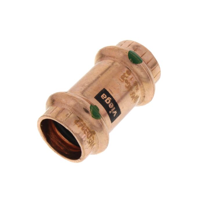 1/2 in Copper Pipe Coupling without Stop