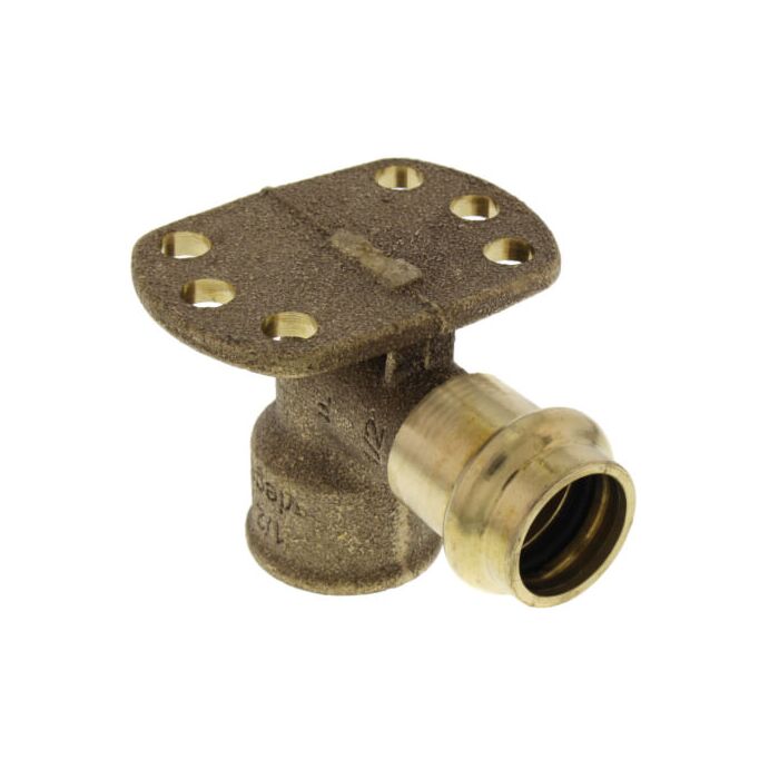 1/2 x 1/2 in FNPT 90 deg Wall Plate Drop Eared Elbow