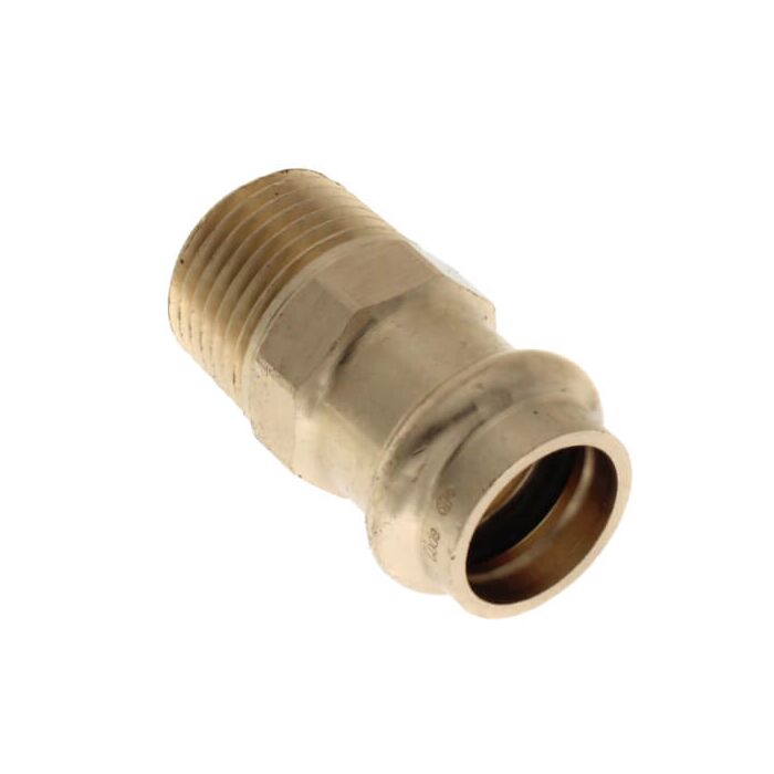 1/2 x 1/2 in Press x MPT Bronze Lead Free Pipe Male Adapter