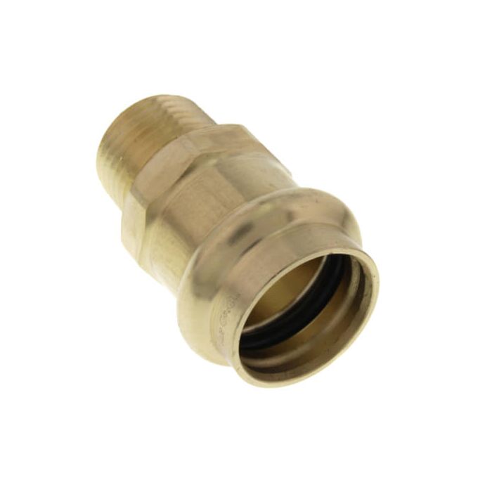 3/4 x 1/2 in Press x MPT Bronze Lead Free Pipe Male Adapter