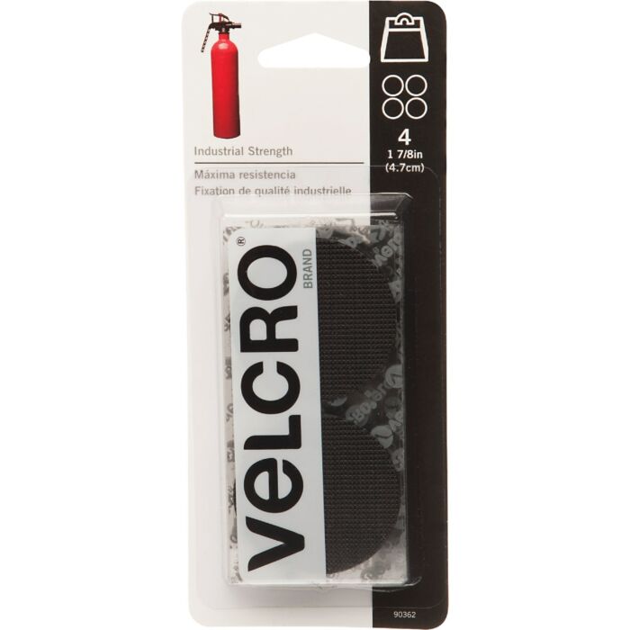 Velcro VELCRO Brand 1-7/8 In. Black Industrial Strength Hook & Loop Disc (4 Ct.)