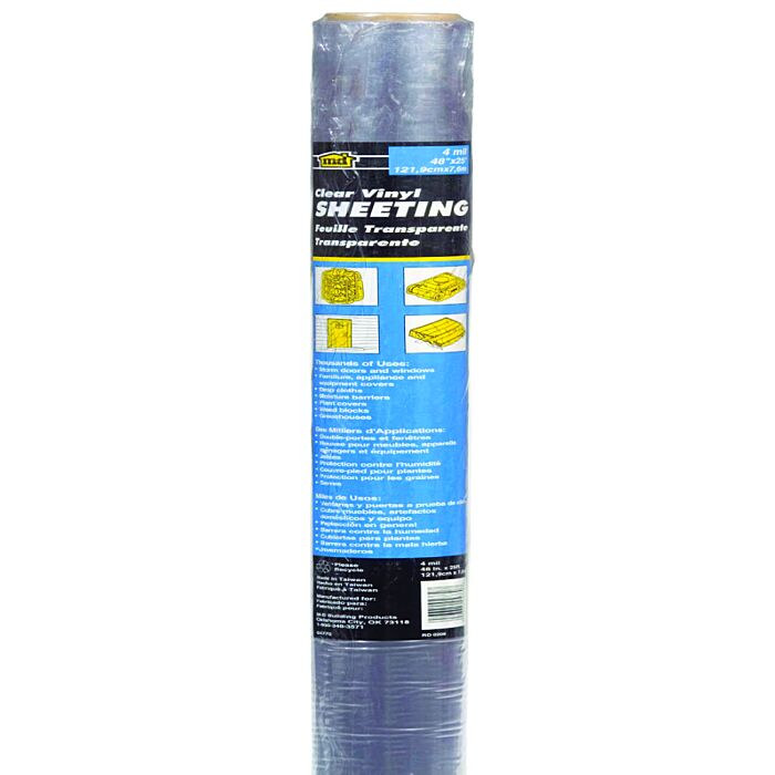 M-D 8 mil Vinyl Sheet (Clear) 3 ft x 25 ft